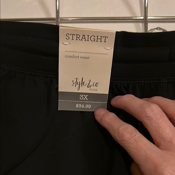 NWT Style & Co Black Track Pants Joggers - Picture 8 of 8